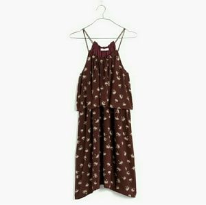 Madewell Silk Dreamdrift overlay dress Palm Tree